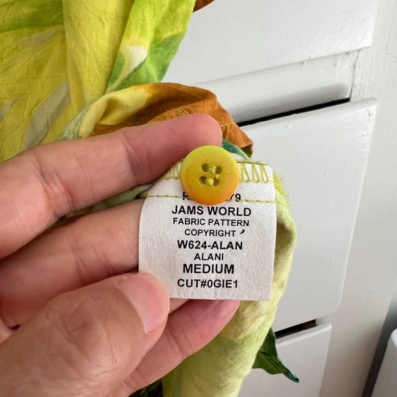 Jams World Alan Alani Hawaiian Print Button Up Shirt Size Medium - Picture 4 of 5